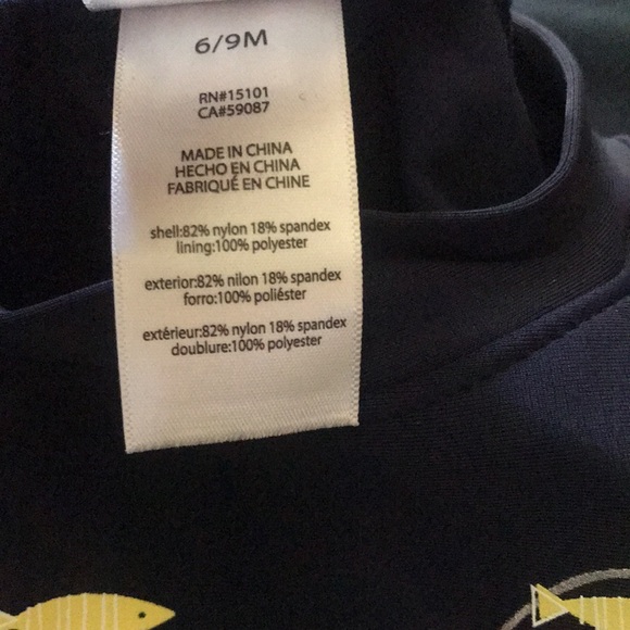 KIKO & MAX Girls Suit Set with Long Sleeve Rashguard Swim Shirt Size 6/9 M - Picture 6 of 6